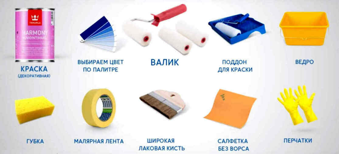 Инструменты для декоративной покраски стен 